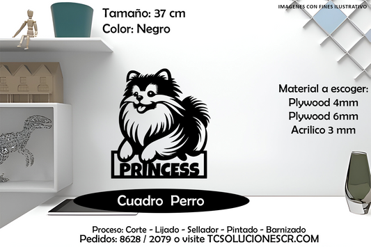 Cuadro Perro nombre Personalizado 7