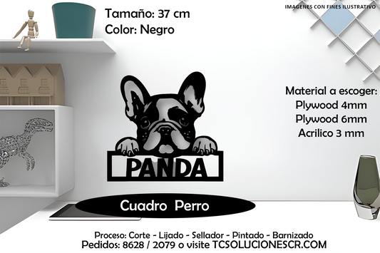 Cuadro Perro nombre Personalizado 8