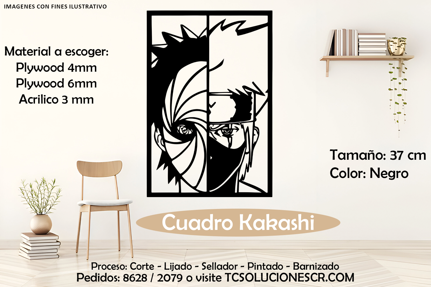 Cuadro Naruto Kakashi & Pain