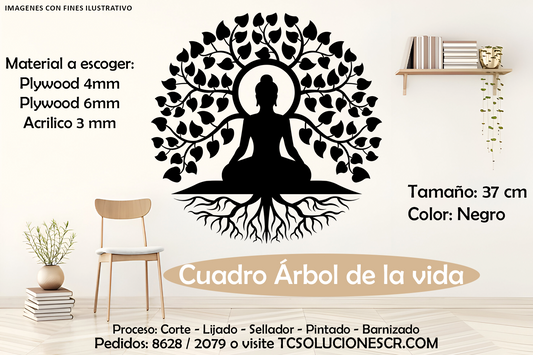 Cuadro Paisaje Arbol Buda 2