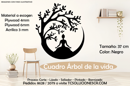 Cuadro Paisaje Arbol Buda 3