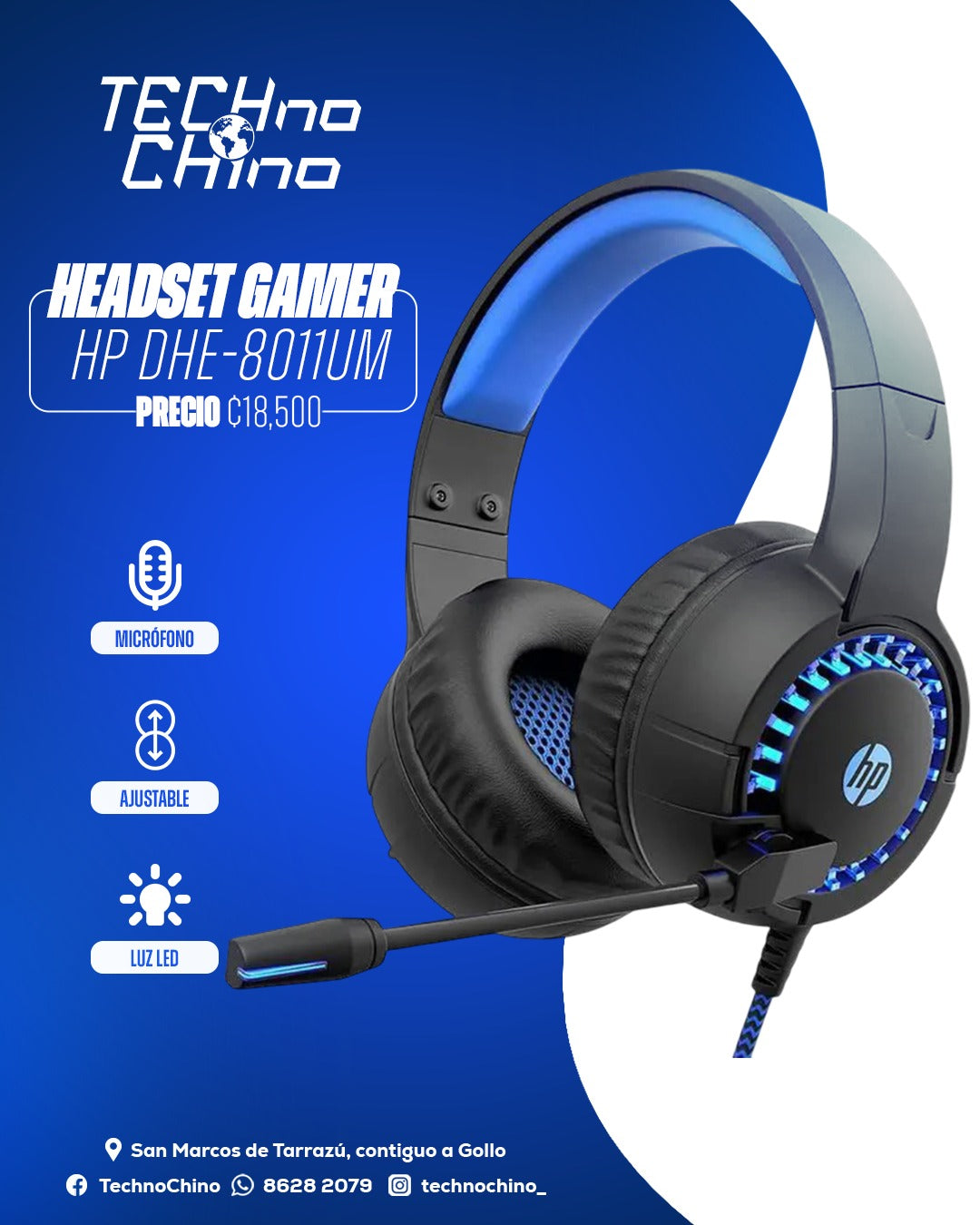 Audífonos Headset HP DHE-801UM.