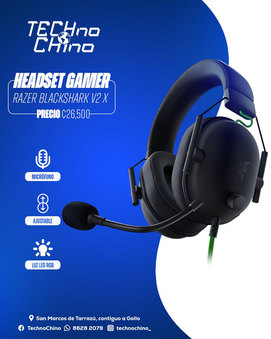 Audífonos Headset Razer Blackshark V2 X.