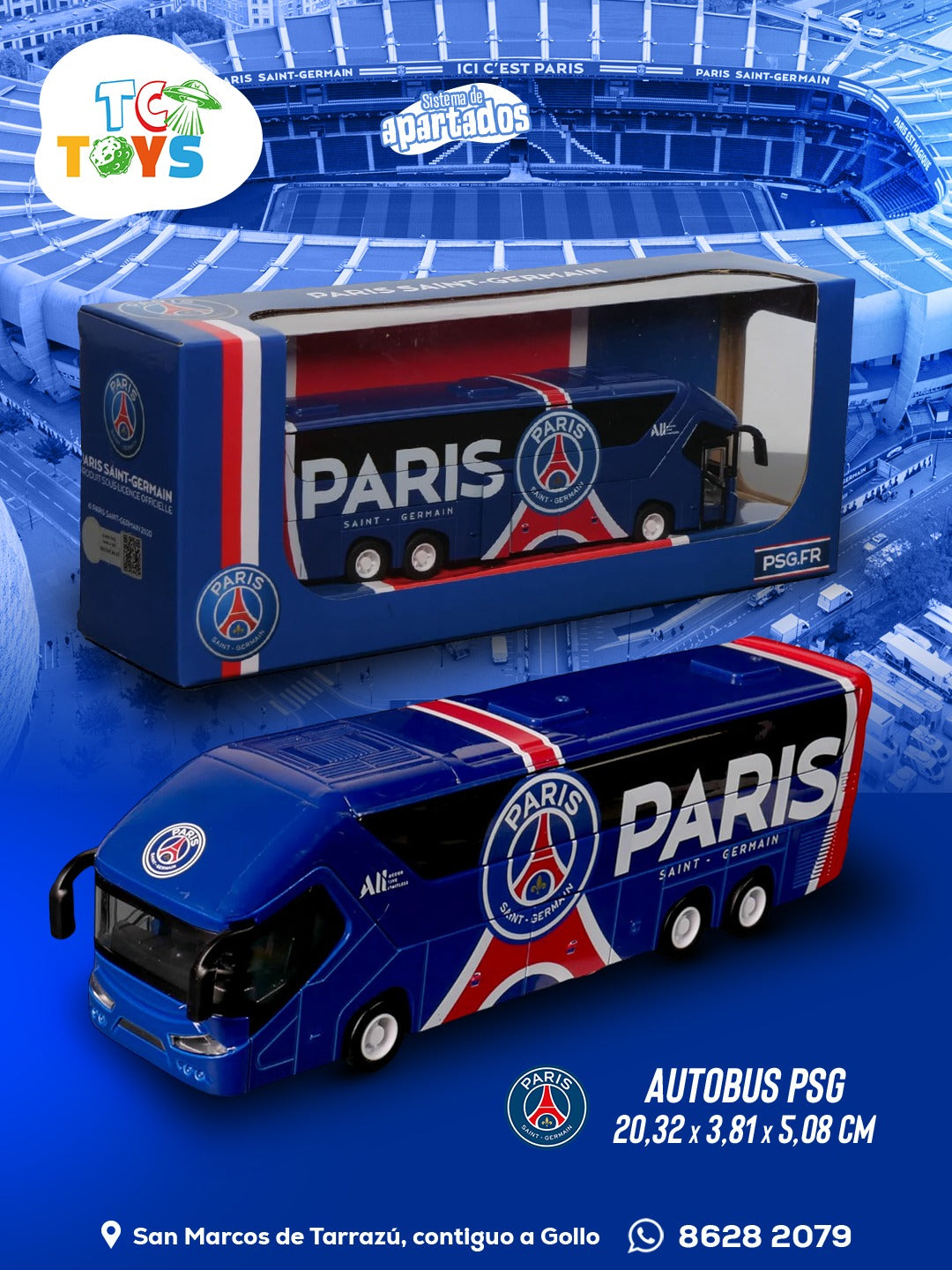 Auto Bus Futbol Paris Saint-Germain Oficial de Colección.