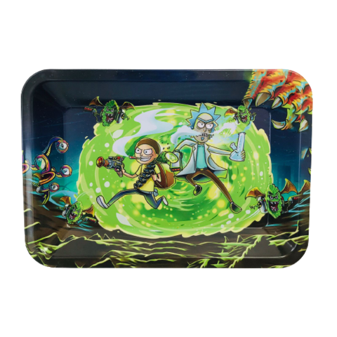 Bandeja Rick y Morty Backwoods de Metal.