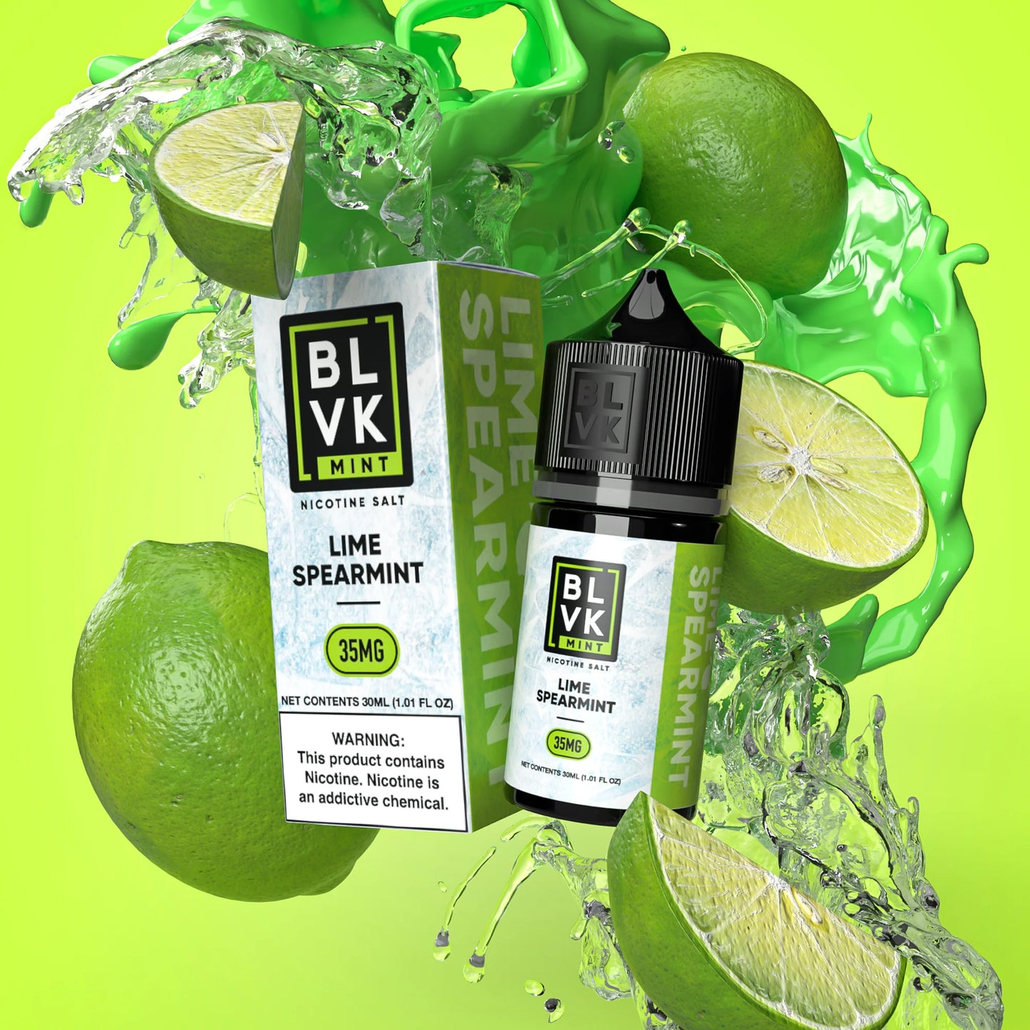 BLVK Mint Salt Lime Spearmint 35mg y 50mg.