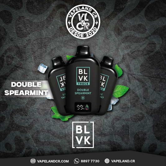 BLVK Trece Double Spearmint 13000 puffs.