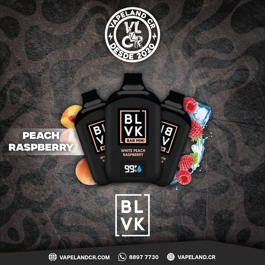 BLVK Trece White Peach Raspberry 13000 puffs.