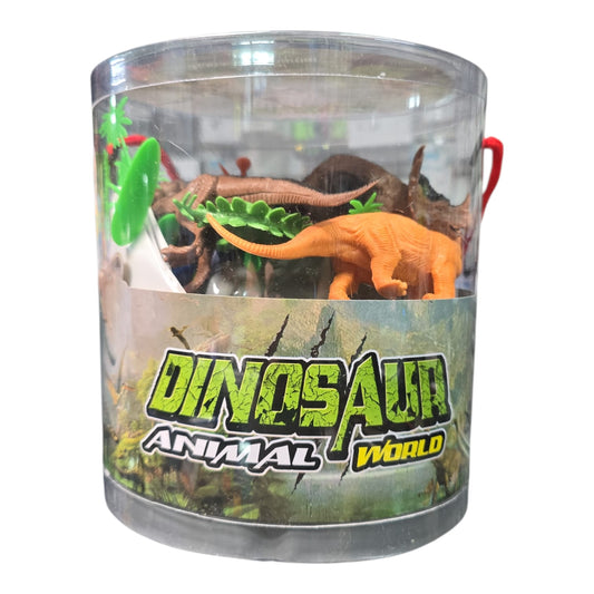 Balde de Dinosaurios Dinosaur Animal World.