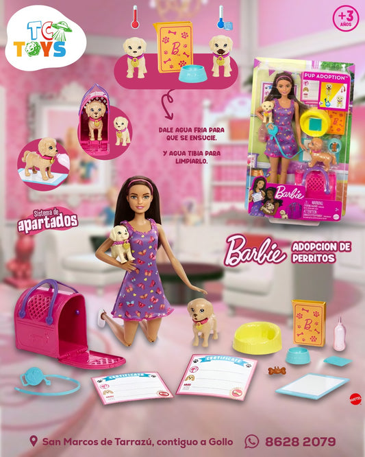 Barbie Adopción de Cachorros Mattel.