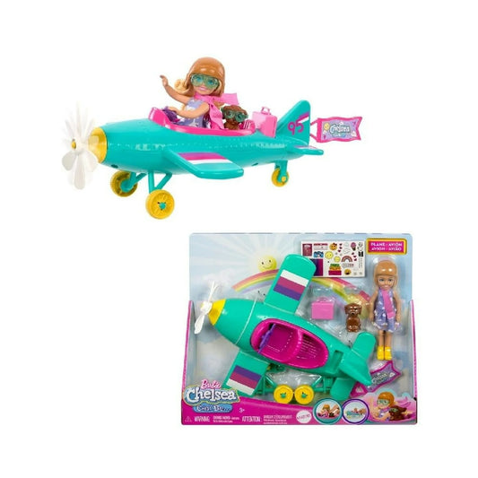 Barbie Familia y Amigos Chelsea con Avión.