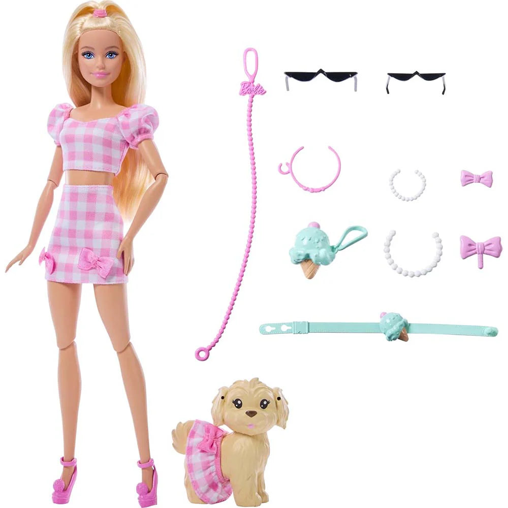 Barbie Vestidos Iguales Malibu y Perrito.