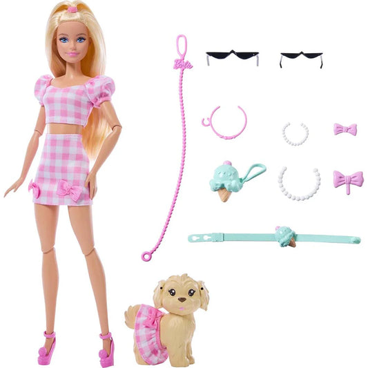 Barbie Vestidos Iguales Malibu y Perrito.