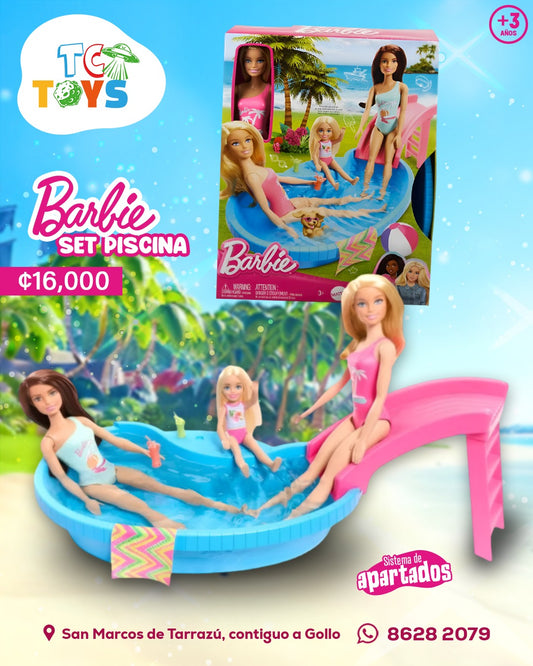 Barbie con Piscina Mattel.