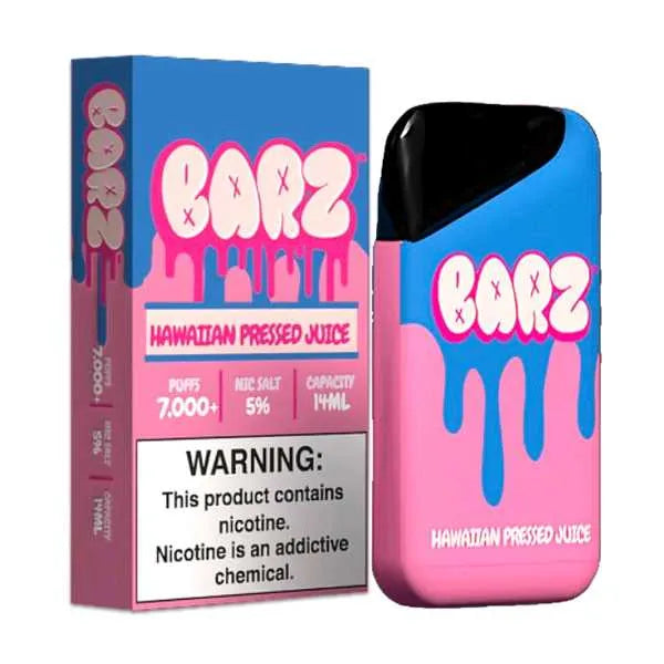 Barz Hawaiian Pressed Juice 7000 puffs.