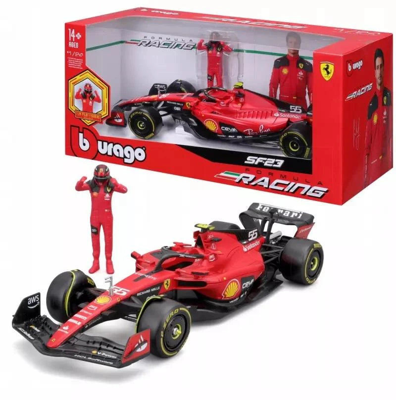 Bburago Ferrari SF-23 Set con Piloto #55.