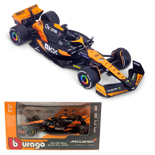 Bburago Mclaren MCL38 Miami Grand Prix 2024 #81.