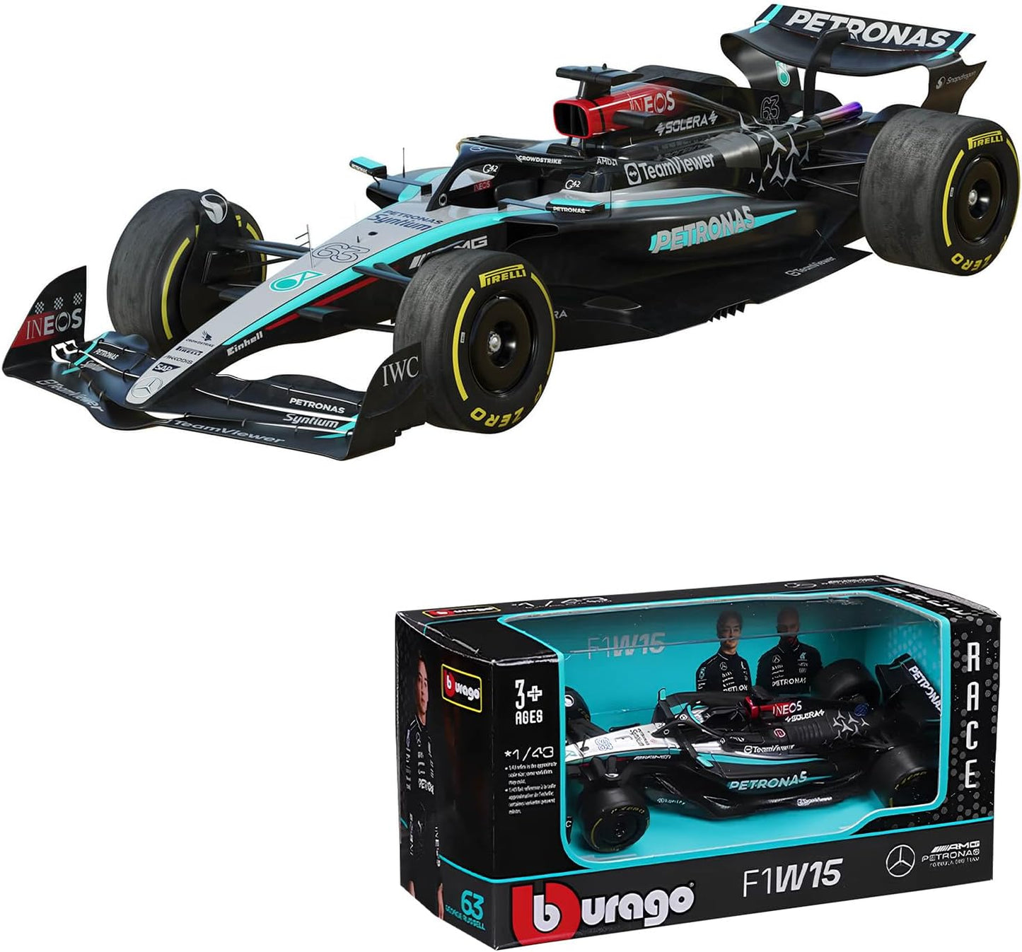 Bburago Mercedes F1W15 #63.