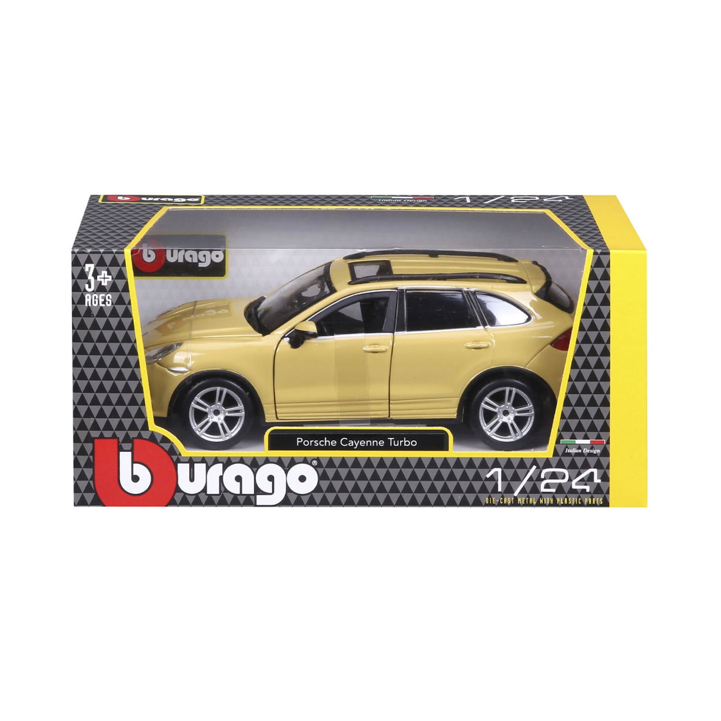 Bburago Porsche Cayenne Turbo Amarillo.