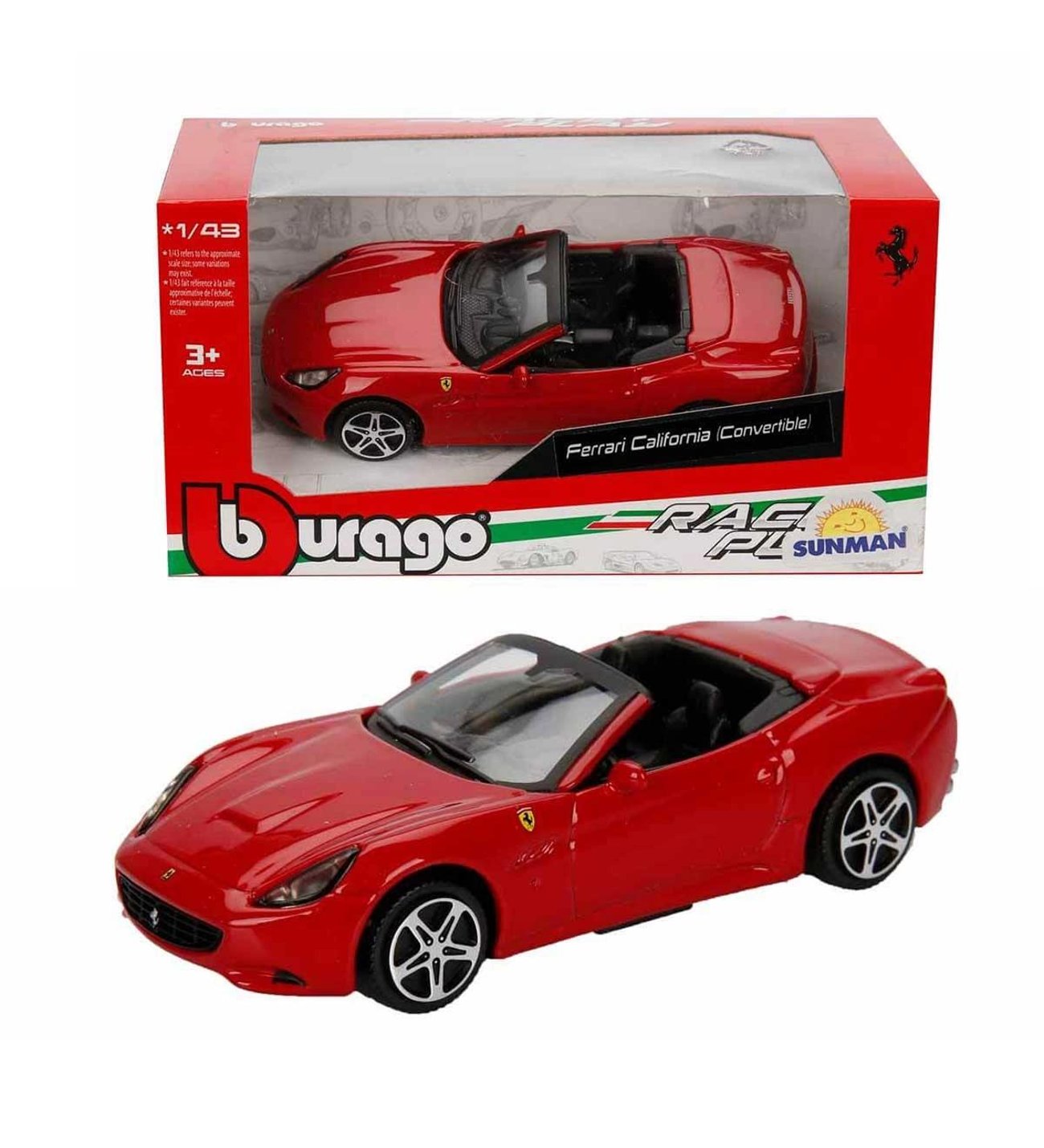 Bburago Race + Play Ferrari California ( Convertible ).