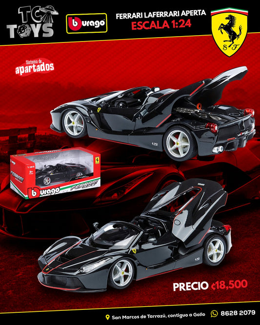 Bburago Race + Play Ferrari La Ferrari Aperta Negro.