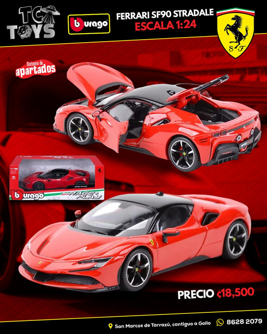 Bburago Race + Play Ferrari SF90 Stradale.