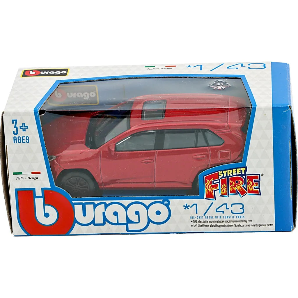Bburago Street Fire 2022 Toyota RAV4.