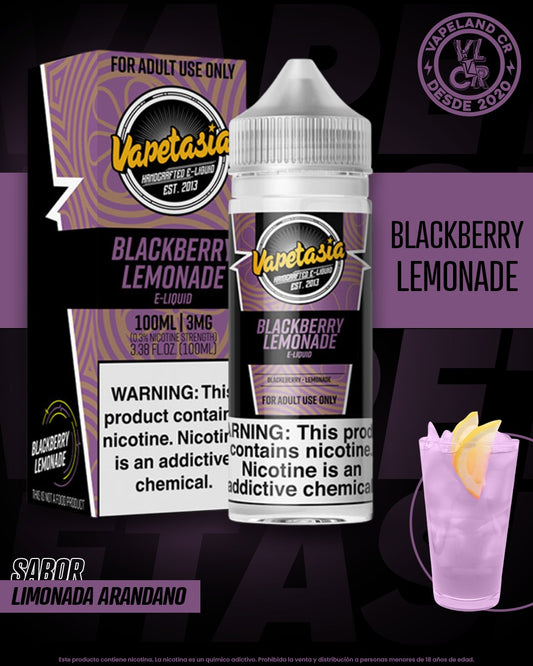 Vapetasia Blackberry Lemonade 3mg y 6mg.