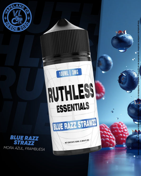 Ruthless Essentials Blue Razz Strawzz 3mg y 6mg.