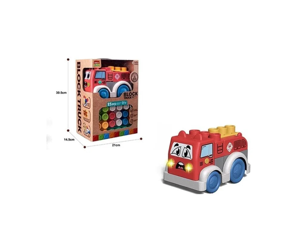 Bombero Armable con Luz y Sonido 23 Bloques Wokai Blocks.