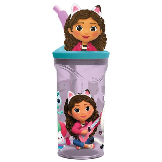 Botella con Tapa 3D La Casa de Gabby 21266.