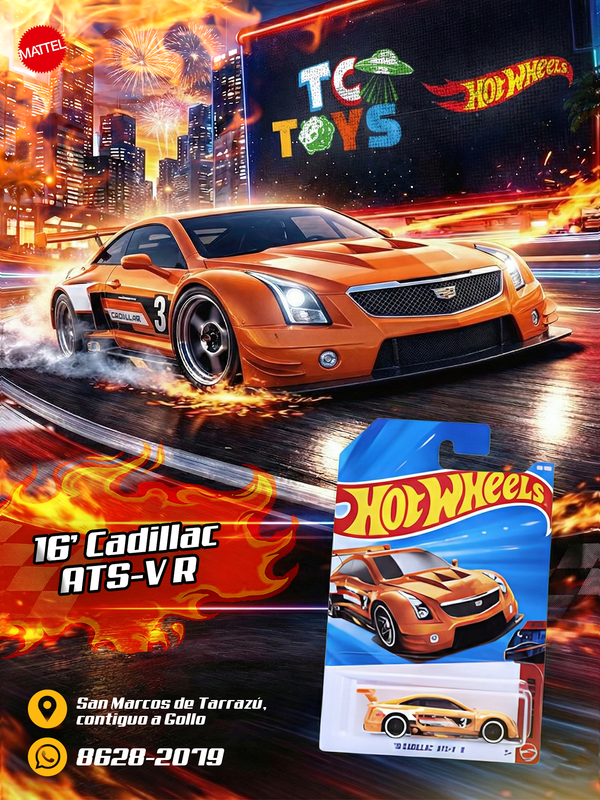 Hot Wheels 16 Cadillac ATS-V R Naranja. – TC SOLUCIONES