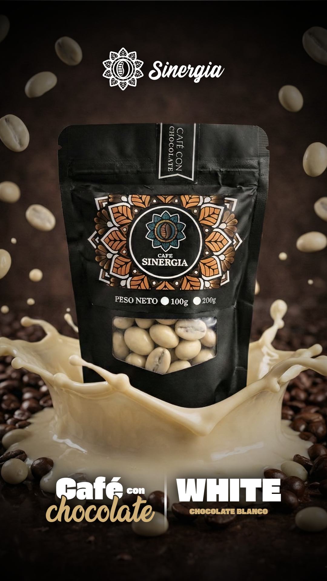 Café Recubierto con Chocolate.