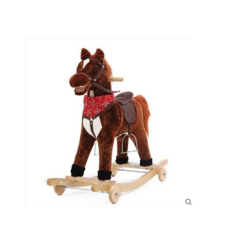 Caballo Mecedor Montable Color Café con Sonido Cotton Box.