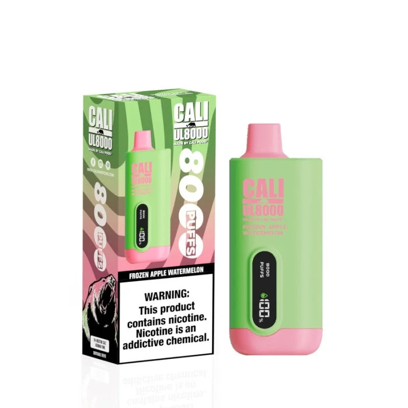 Cali Bars Frozen Apple Watermelon 8000 puffs.