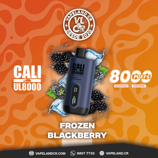 Cali Bars Frozen Blackberry 8000 puffs.