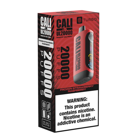 Cali Bars Frozen Strawberry Raspberry 20000 puffs.