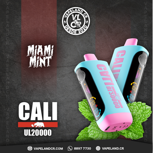 Cali Bars Miami Mint 20000 puffs.