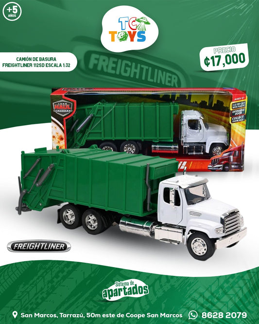 Camión de Basura NewRay Long Haul Trucker Freightliner 114SD.