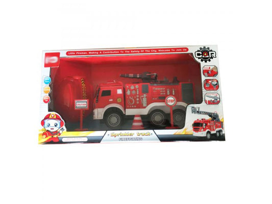 Camión de Bomberos Con Lanzador de Agua y Casco Fire Engine.