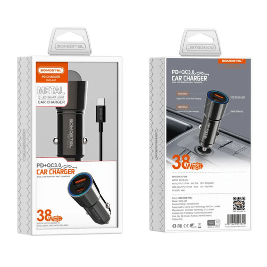 Cargador para carro Somostel SMS-A85.