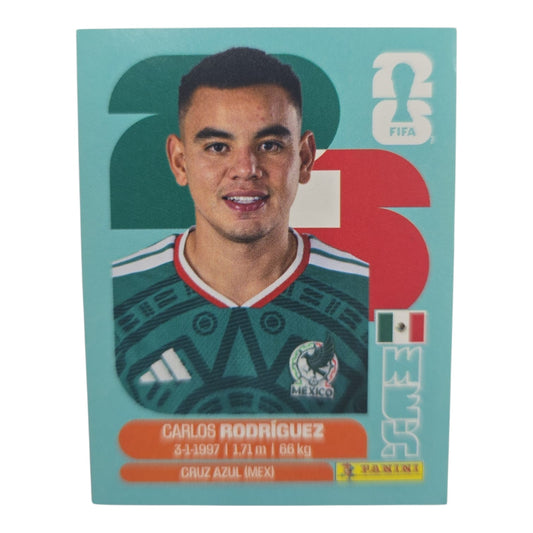 Carlos Rodríguez MEX 9 Mundial 2026 Panini.