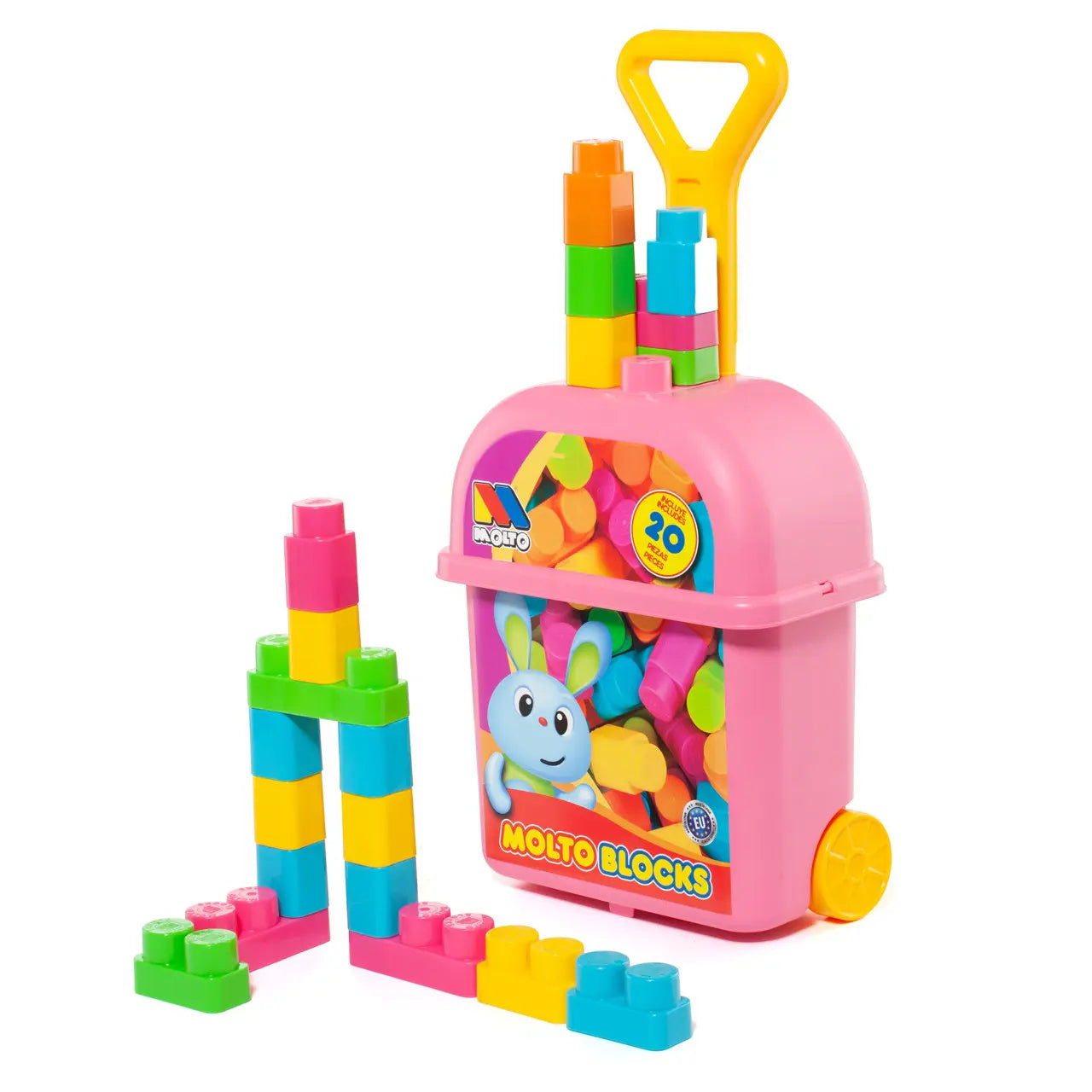 Carrito de Jalar con Bloques Molto.