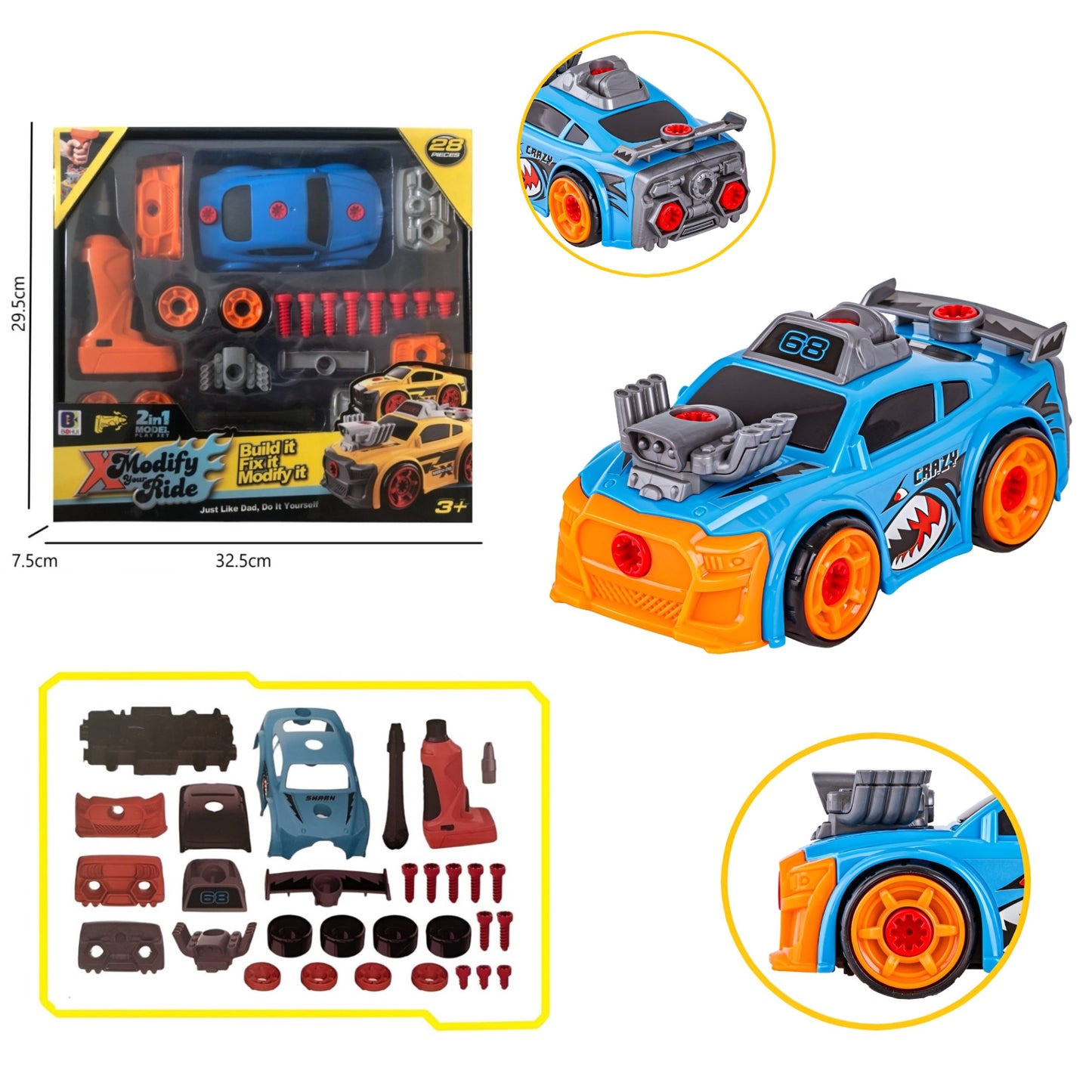 Carro Armable Celeste BOHUI.