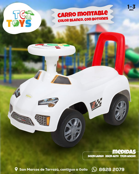 Carro Montable Blanco con Sonido.