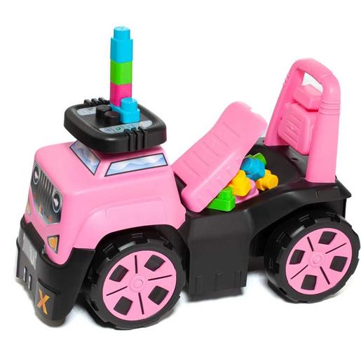 Carro Montable con 10 Bloques 3 en 1 Rosado Molto.