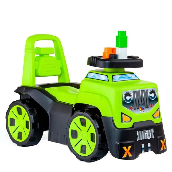 Carro Montable con 10 Bloques 3 en 1 Verde Molto.
