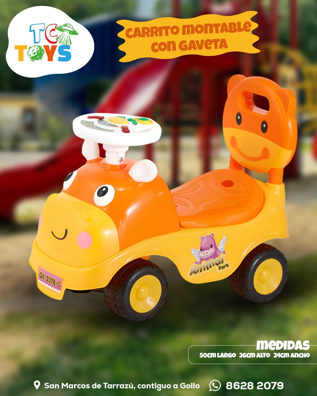 Carro Montable Hipopótamo.