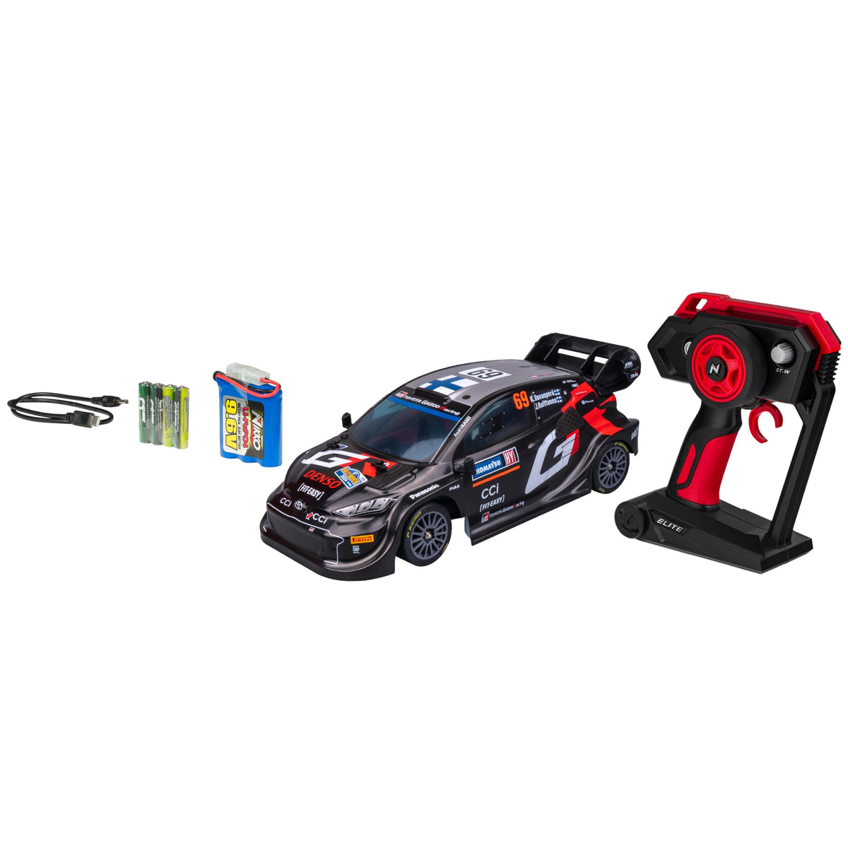 Carro a Control Remoto Nikko Elite Race Toyota GAZOO Racing Sweden Rally 2024.