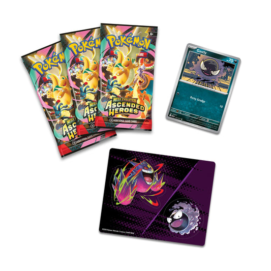Cartas Pokémon Original Mega Evolution Ascended Heroes Gastly Tech Sticker Collection.